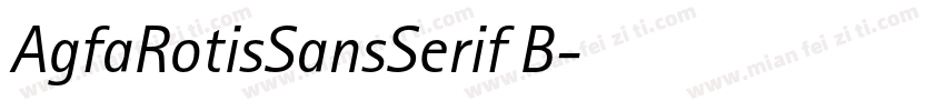 AgfaRotisSansSerif B字体转换